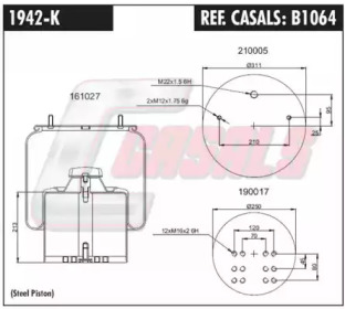 Баллон пневматической рессоры CASALS B1064