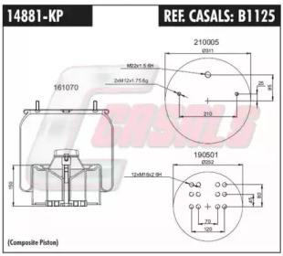 Баллон пневматической рессоры CASALS B1125