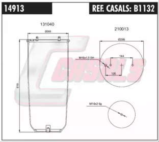 Баллон пневматической рессоры CASALS B1132