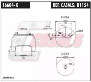 Баллон пневматической рессоры CASALS B1154