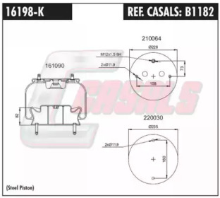 Баллон пневматической рессоры CASALS B1182