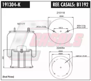 Баллон пневматической рессоры CASALS B1192