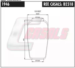 Баллон пневматической рессоры CASALS B2318