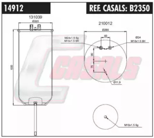 Баллон пневматической рессоры CASALS B2350