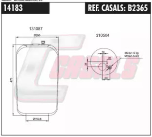 Баллон пневматической рессоры CASALS B2365