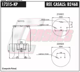 Баллон пневматической рессоры CASALS B2468