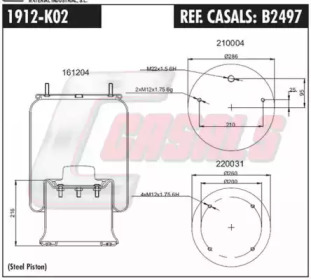 Баллон пневматической рессоры CASALS B2497