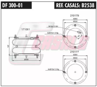 Баллон пневматической рессоры CASALS B2538