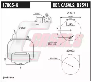 Баллон пневматической рессоры CASALS B2591