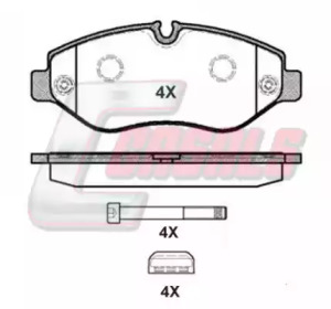 Комплект тормозных колодок CASALS BKM115