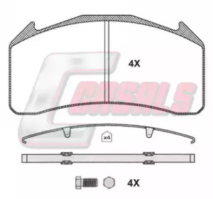 Комплект тормозных колодок CASALS BKM1386