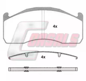 Комплект тормозных колодок CASALS BKM151