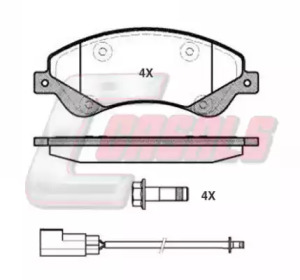 Комплект тормозных колодок CASALS BKM485