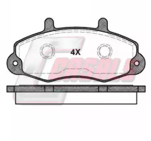 Комплект тормозных колодок CASALS BKM700