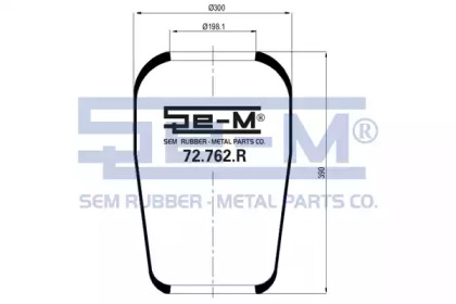 Баллон пневматической рессоры SEM LASTIK 72.762.R