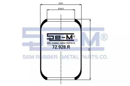 Баллон пневматической рессоры SEM LASTIK 72.928.R