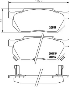 Комплект тормозных колодок HELLA PAGID 8DB 355 026-831