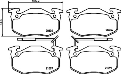 Комплект тормозных колодок HELLA PAGID 8DB 355 018-941