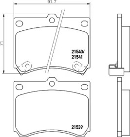 Комплект тормозных колодок HELLA PAGID 8DB 355 027-031