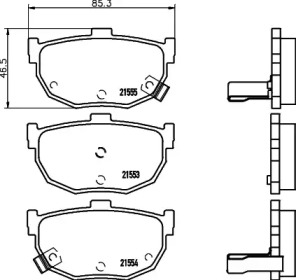 Комплект тормозных колодок HELLA PAGID 8DB 355 024-061