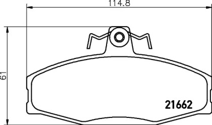 Комплект тормозных колодок HELLA PAGID 8DB 355 017-931