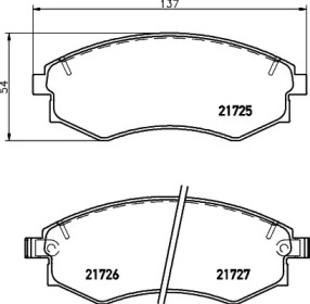 Комплект тормозных колодок HELLA PAGID 8DB 355 027-271