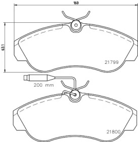 Комплект тормозных колодок HELLA PAGID 8DB 355 018-151