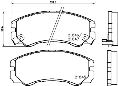 Комплект тормозных колодок HELLA PAGID 8DB 355 027-341