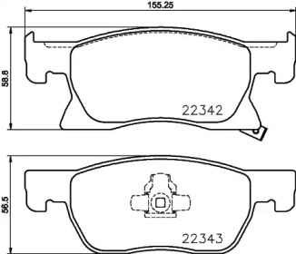 Комплект тормозных колодок HELLA PAGID 8DB 355 024-771