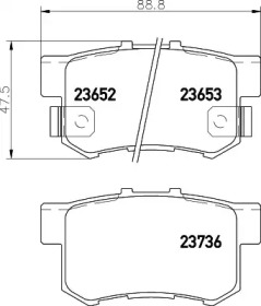 Комплект тормозных колодок HELLA PAGID 8DB 355 027-811