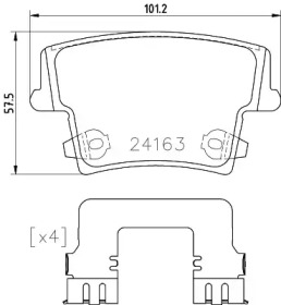 Комплект тормозных колодок HELLA PAGID 8DB 355 025-051