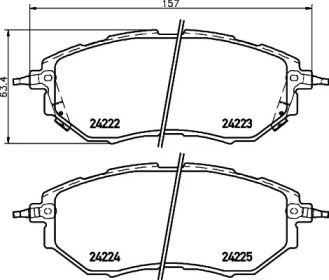 Комплект тормозных колодок HELLA PAGID 8DB 355 028-311