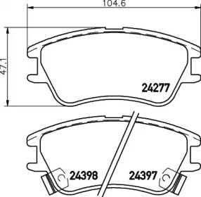 Комплект тормозных колодок HELLA PAGID 8DB 355 028-371