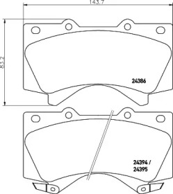 Комплект тормозных колодок HELLA PAGID 8DB 355 028-521