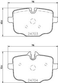 Комплект тормозных колодок HELLA PAGID 8DB 355 021-631