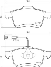 Комплект тормозных колодок HELLA PAGID 8DB 355 024-691