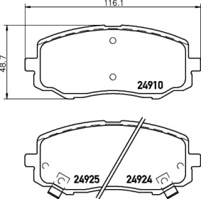 Комплект тормозных колодок HELLA PAGID 8DB 355 028-771