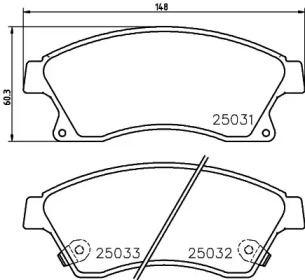 Комплект тормозных колодок HELLA PAGID 8DB 355 028-811