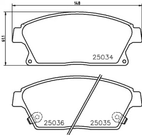 Комплект тормозных колодок HELLA PAGID 8DB 355 028-821