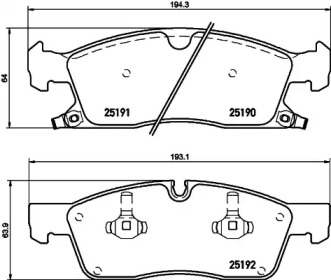 Комплект тормозных колодок HELLA PAGID 8DB 355 019-621