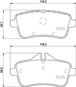 Комплект тормозных колодок HELLA PAGID 8DB 355 026-481