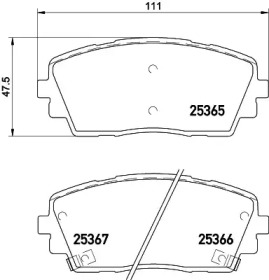 Комплект тормозных колодок HELLA PAGID 8DB 355 020-611