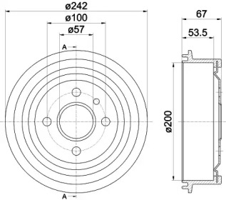 Тормозный барабан HELLA PAGID 8DT 355 301-171