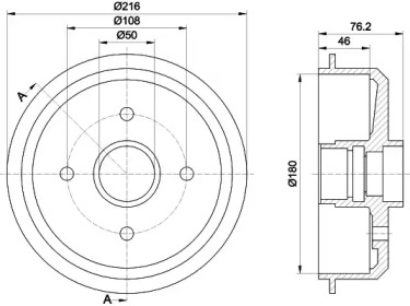 Тормозный барабан HELLA PAGID 8DT 355 300-111