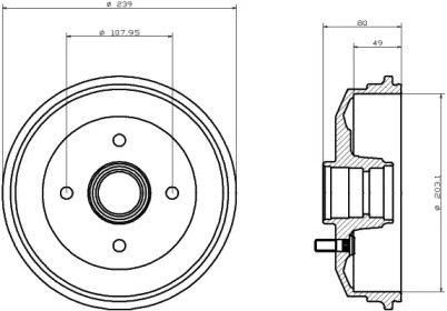 Тормозный барабан HELLA PAGID 8DT 355 300-171