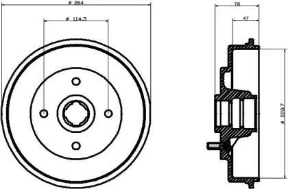 Тормозный барабан HELLA PAGID 8DT 355 302-311