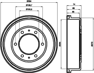 Тормозный барабан HELLA PAGID 8DT 355 301-541