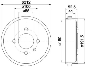 Тормозный барабан HELLA PAGID 8DT 355 301-561