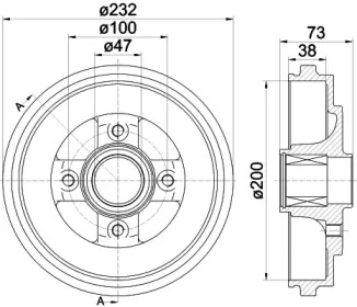 Тормозный барабан HELLA PAGID 8DT 355 300-691