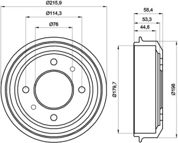 Тормозный барабан HELLA PAGID 8DT 355 300-861